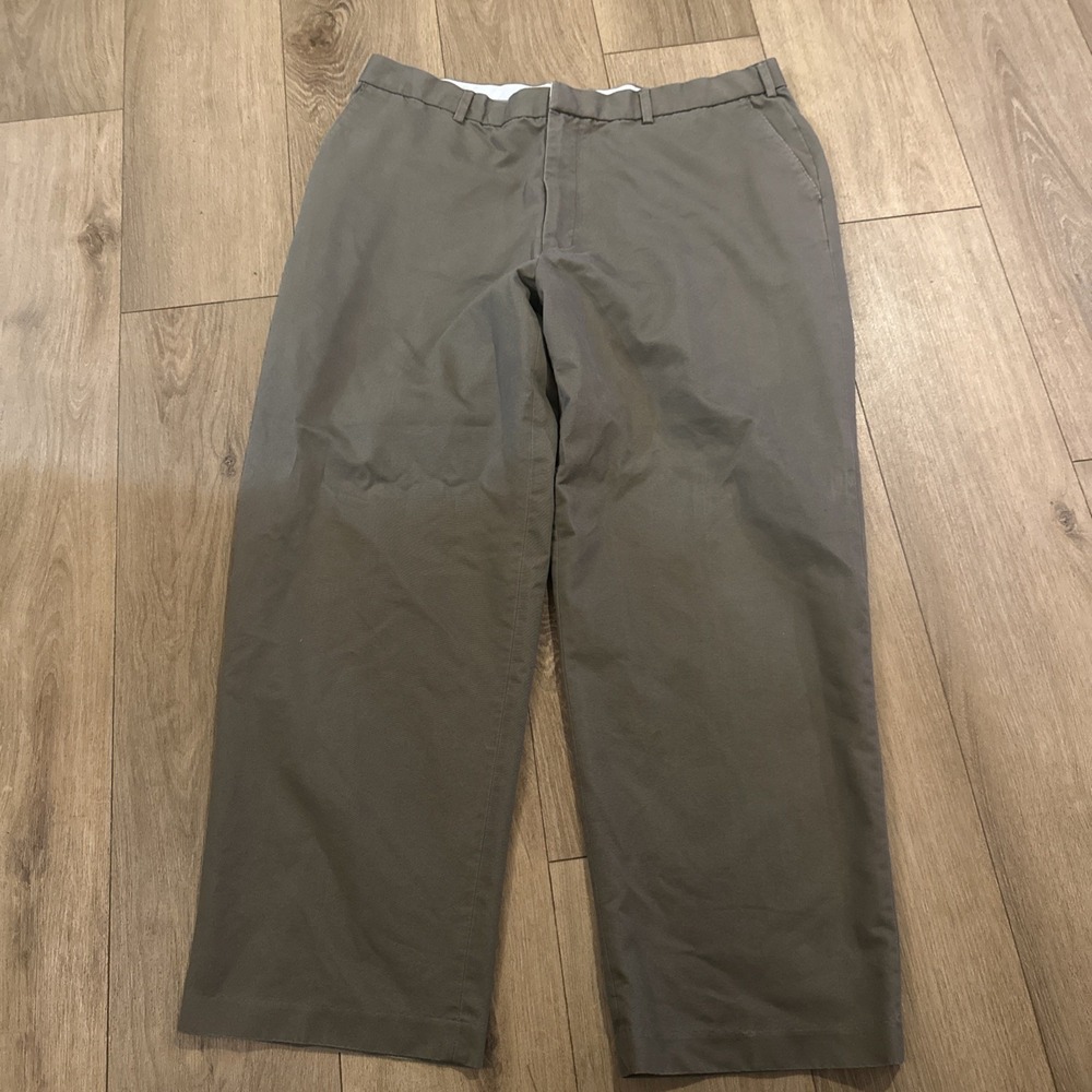 Axist Essentials Men's‎ Khaki Chino Pants Flat Front Preppy 42x32